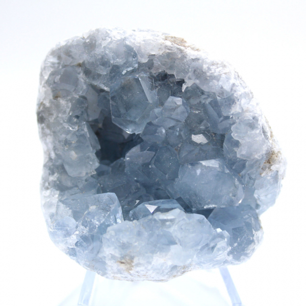Unieke Madagaskar blauwe celestietgeode