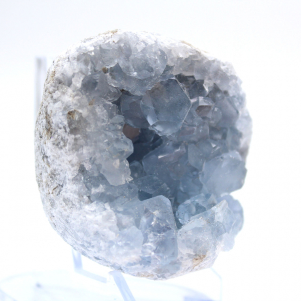 Unieke Madagaskar blauwe celestietgeode