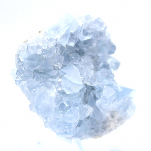 Blauwe celestiet geode, natuurlijk mineraal uit Madagaskar