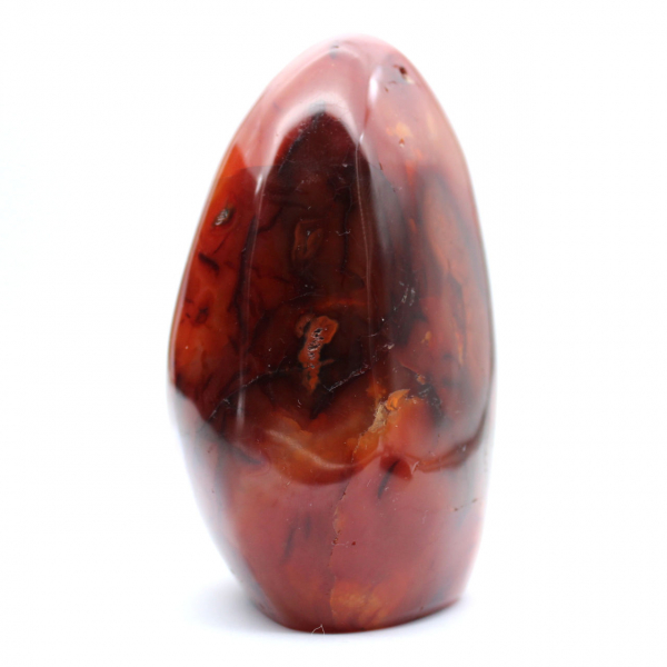 Gepolijst oranje-rood carneool ornament uit Madagaskar - echt verzamelobject