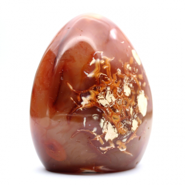 Gepolijste carneool ornamentdecoratie - natuurlijk mineraal uit Madagaskar voor verzamelaars