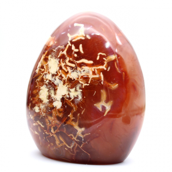 Gepolijste carneool ornamentdecoratie - natuurlijk mineraal uit Madagaskar voor verzamelaars