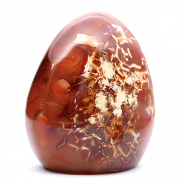Gepolijste carneool ornamentdecoratie - natuurlijk mineraal uit Madagaskar voor verzamelaars