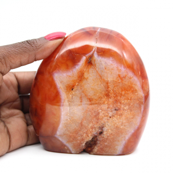 Gepolijste Madagaskar Carneool - Grote decoratieve steen (natuurlijk ornament)