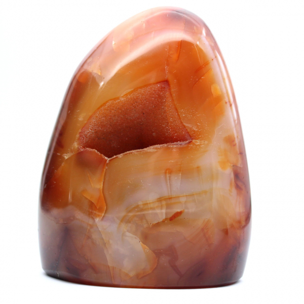 Carneool gepolijst decoratief ornament - authentieke Madagaskar steen voor interieur