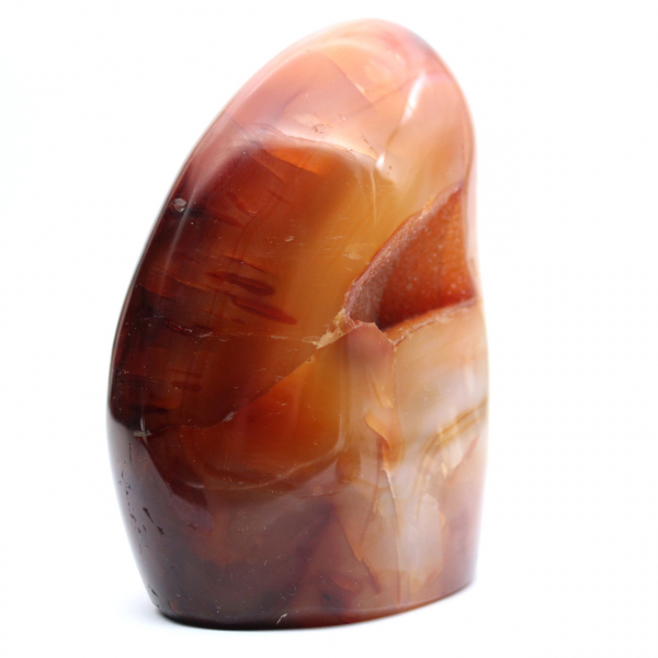 Carneool gepolijst decoratief ornament - authentieke Madagaskar steen voor interieur