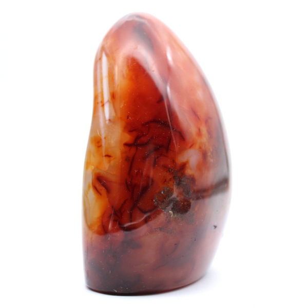 Carneool gepolijst decoratief ornament - authentieke Madagaskar steen voor interieur