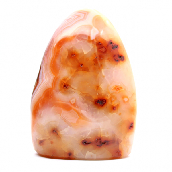 Gepolijste carneool uit Madagaskar - Natuursteenmonster voor decoratie en wetenschap