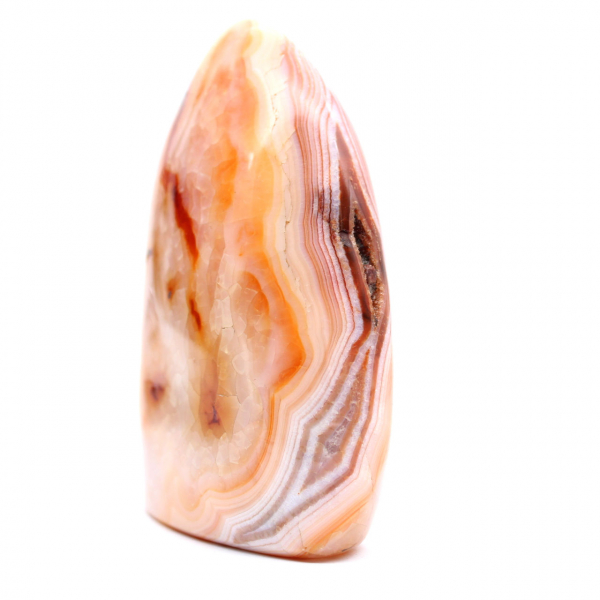 Gepolijste carneool uit Madagaskar - Natuursteenmonster voor decoratie en wetenschap