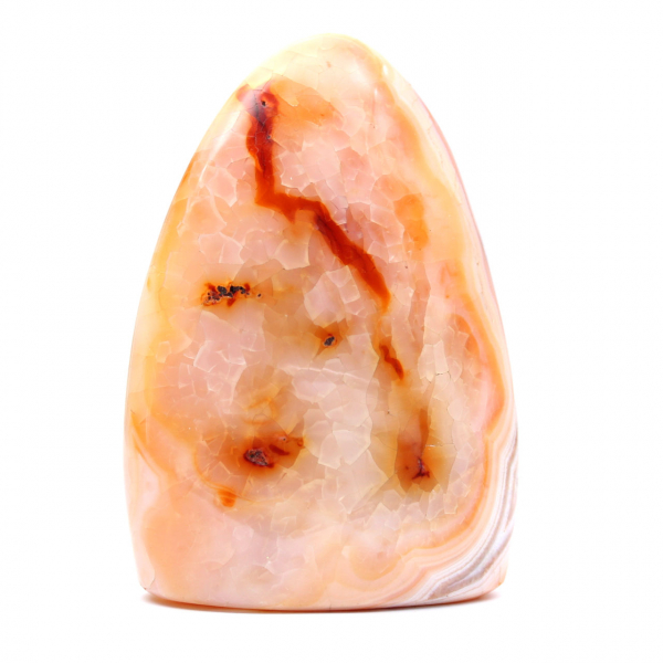 Gepolijste carneool uit Madagaskar - Natuursteenmonster voor decoratie en wetenschap