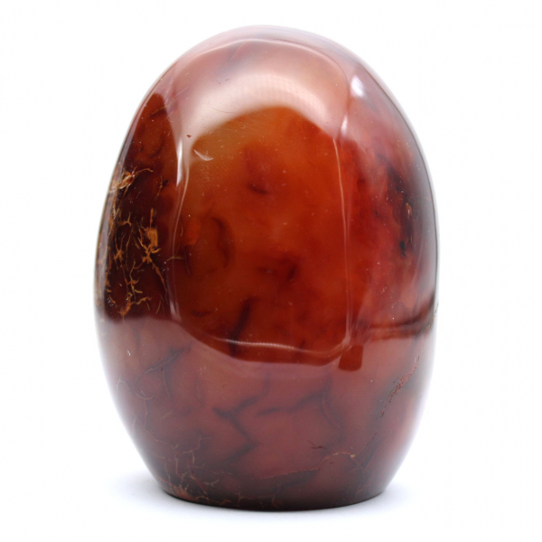 Authentiek gepolijst carneool ornament uit Madagaskar - decoratief en verzamelbaar mineraal