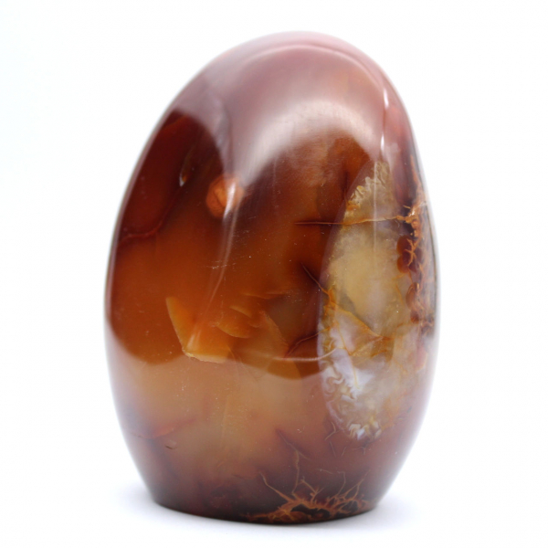 Authentiek gepolijst carneool ornament uit Madagaskar - decoratief en verzamelbaar mineraal