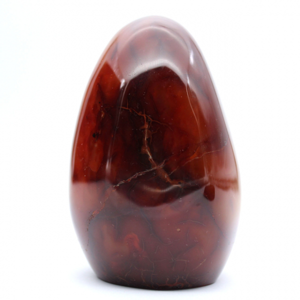 Authentiek gepolijst carneool ornament uit Madagaskar - decoratief en verzamelbaar mineraal