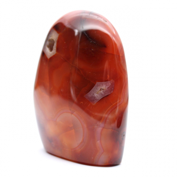 Klein gepolijst carneool ornament - echt mineraal exemplaar (Madagaskar)