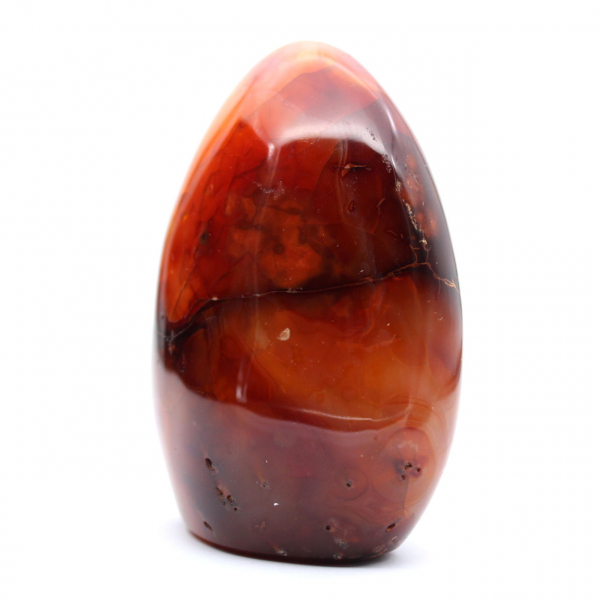 Gepolijste Carneool Natuursteen - Decoratief Ornament voor Collectie (Madagaskar)