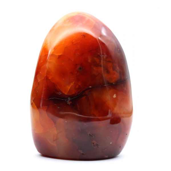 Gepolijste Carneool Natuursteen - Decoratief Ornament voor Collectie (Madagaskar)
