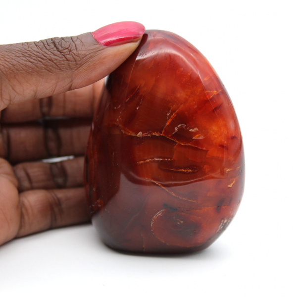 Gepolijste Carneool Micro Specimen - Decoratieve Natuursteen (Madagaskar)