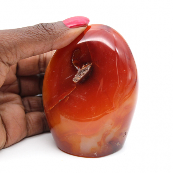Gepolijste carneool klein ornament - natuurlijke verzamelsteen (Madagaskar)