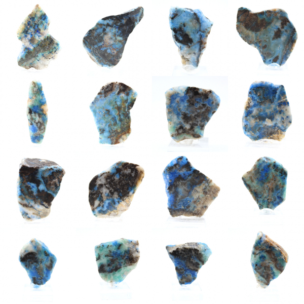 Azuriet malachiet plak voor mineralenverzameling