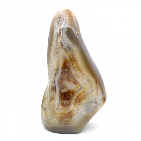 Gepolijste natuurlijke carneool, groot mineraal ornament uit Madagaskar