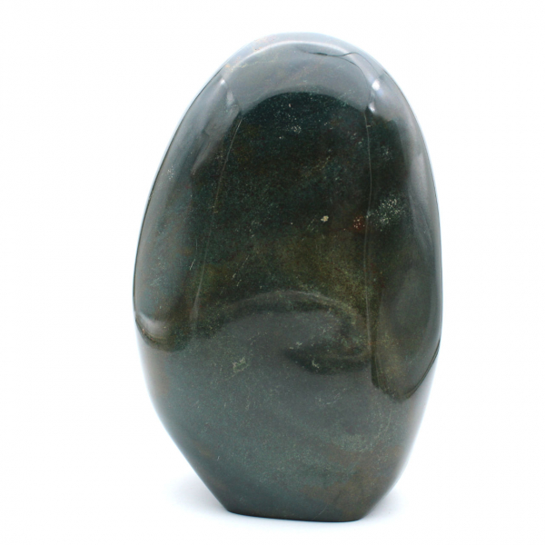 Grote gepolijste groene jaspissteen, mineraalmonster, Madagaskar