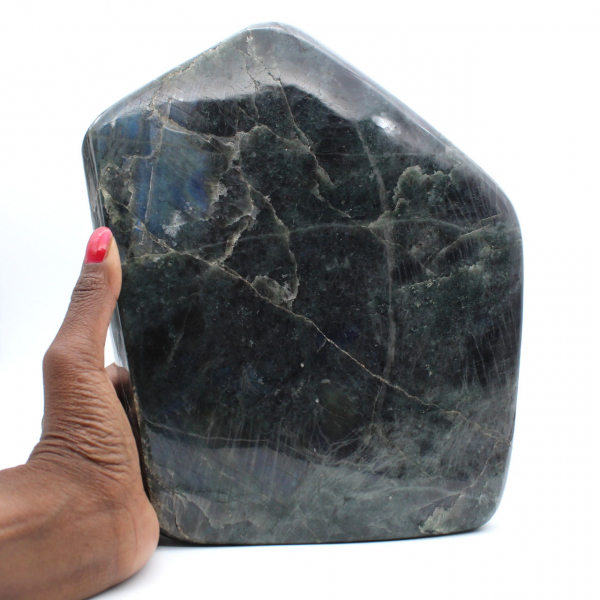 Gepolijste labradoriet, XXL mineraal ornament, verzamelobject, Madagaskar