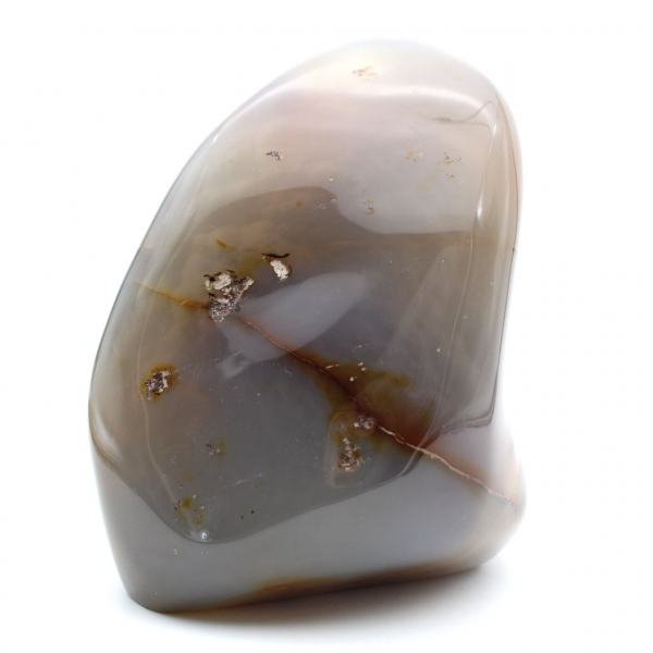 Gepolijste carneool, groot rood-oranje mineraal ornament, Madagaskar