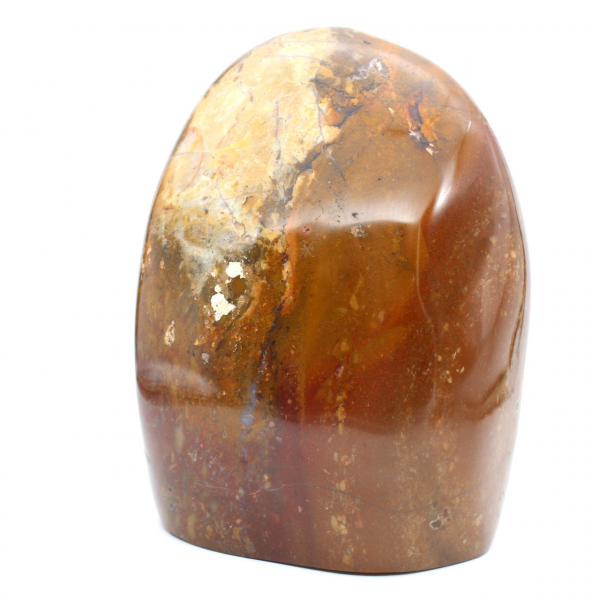 Gepolijste rode jaspis ornament, verzamelobject mineraal exemplaar, Madagaskar