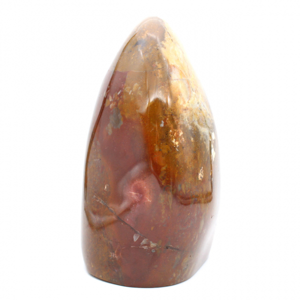 Gepolijste rode jaspis ornament, verzamelobject mineraal exemplaar, Madagaskar