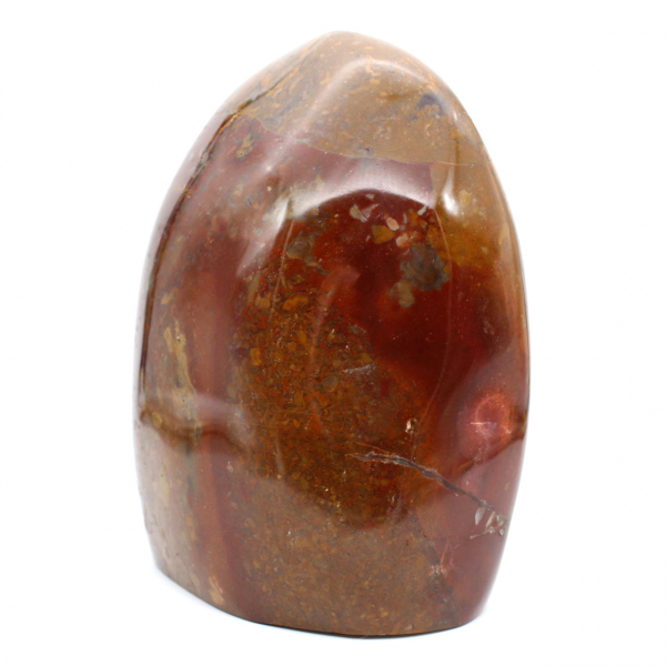 Gepolijste rode jaspis ornament, verzamelobject mineraal exemplaar, Madagaskar