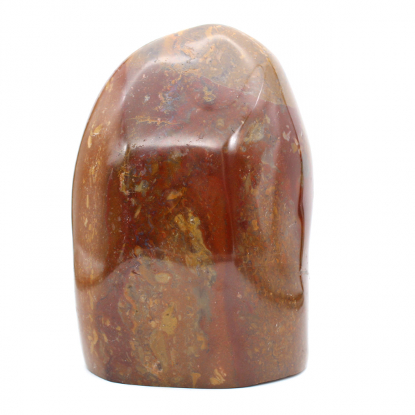 Gepolijste rode jaspis ornament, verzamelobject mineraal exemplaar, Madagaskar