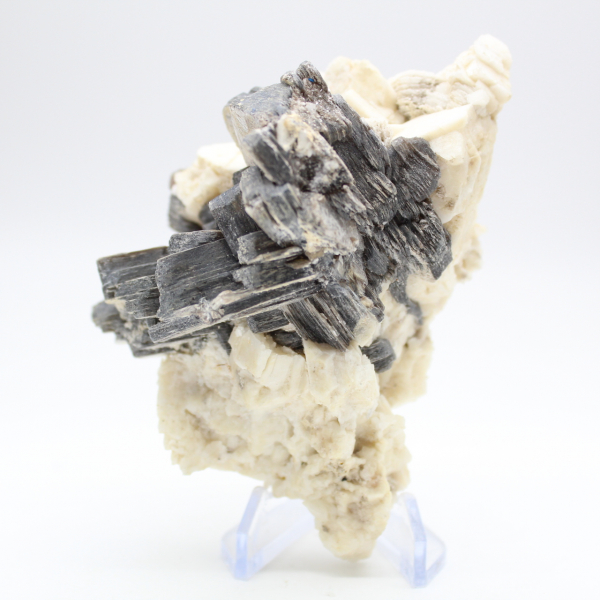 Witte kwarts en Afghaanse mica op matrix