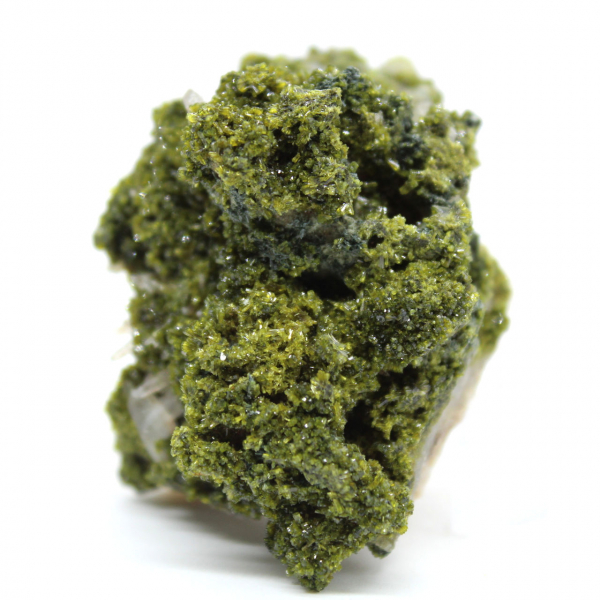 Groene epidootkristallen uit Marokko