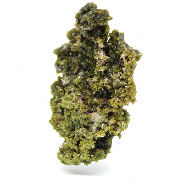 Klein epidoot op een lichtmatrix uit Marokko