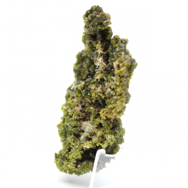 Klein epidoot op een lichtmatrix uit Marokko