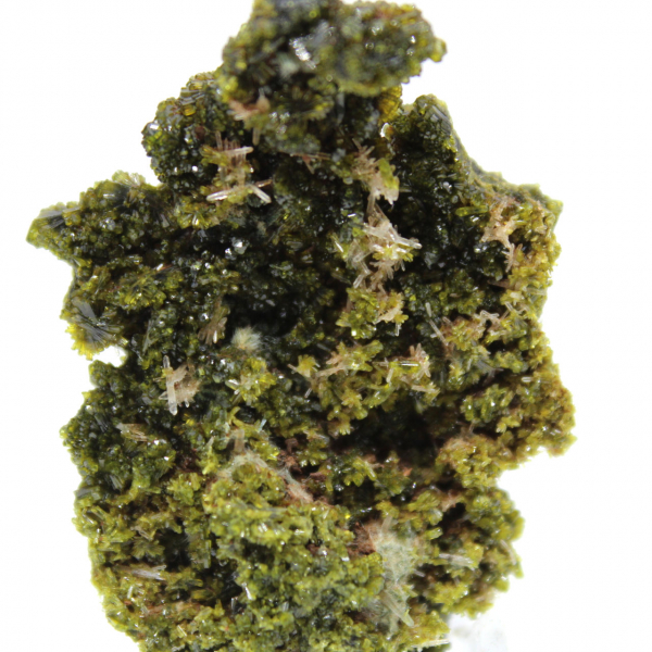 Klein epidoot op een lichtmatrix uit Marokko