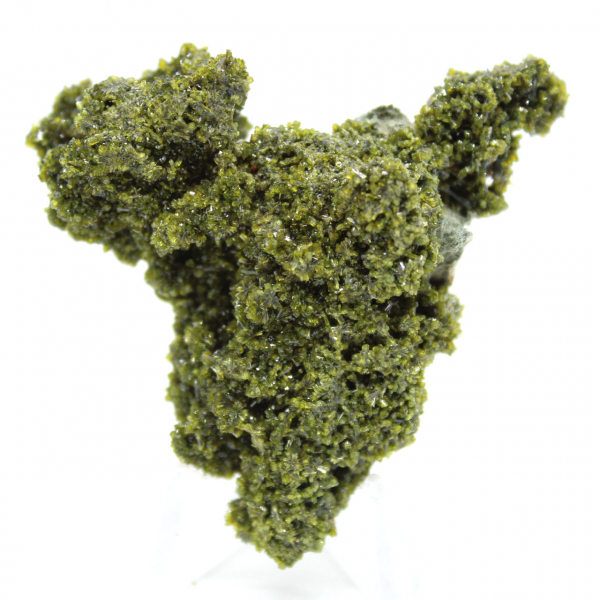 Groene epidootkristallen op matrix uit Marokko