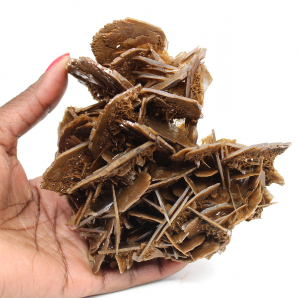 Gekristalliseerde bruine bariet uit Marokko