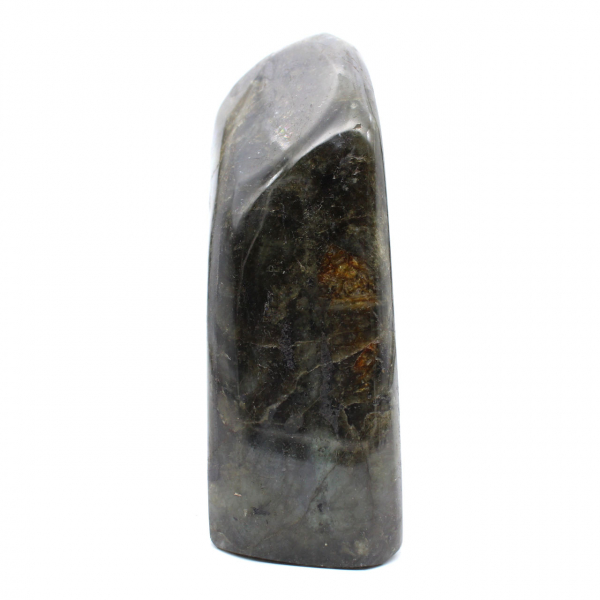 Gepolijste labradoriet uit Madagaskar, decoratief exemplaar.