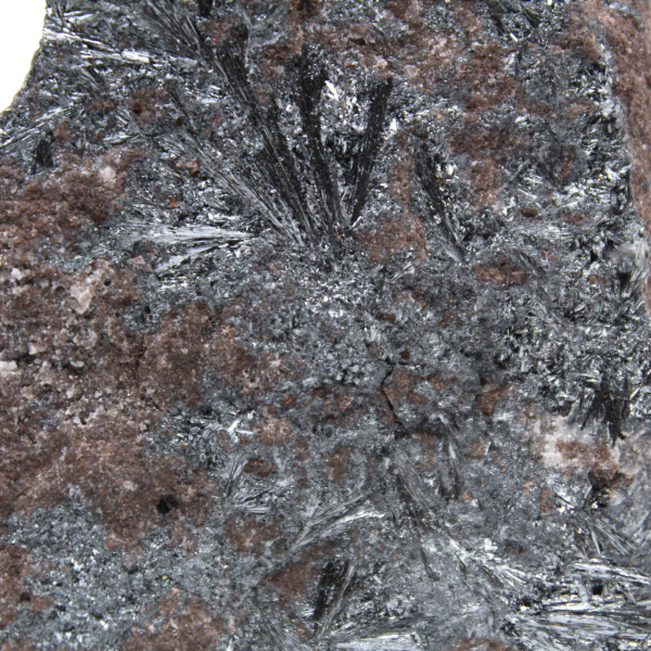 Pyrolusiet Marokko, kristallisatie van gesteentefragmenten