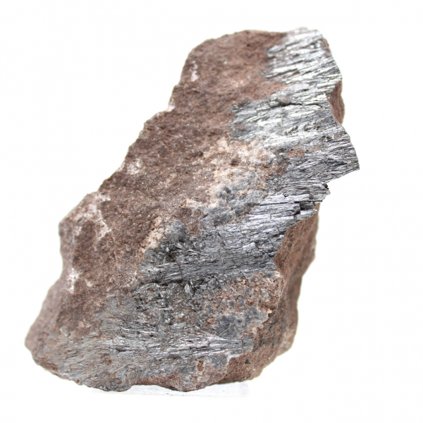 Pyrolusietkristallisatie uit Marokko, ruw exemplaar