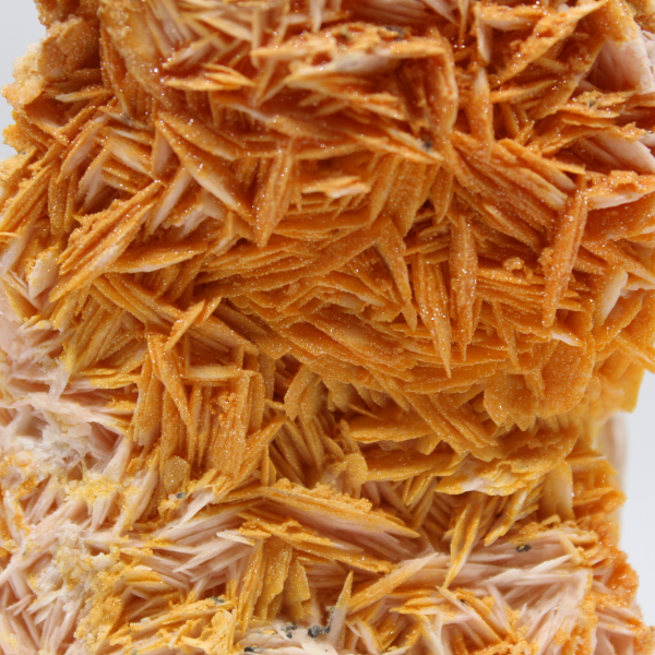 Natuurlijke oranje barietkristallen uit Marokko