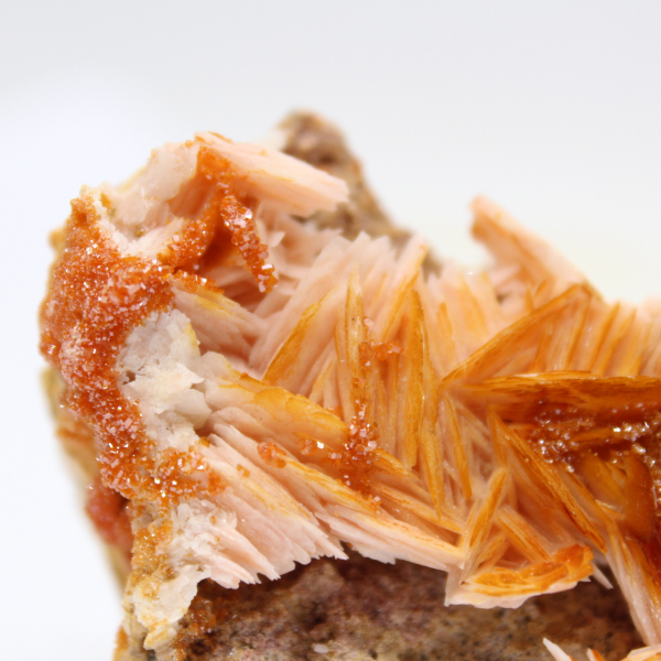 Klein exemplaar van oranje bariet uit Marokko