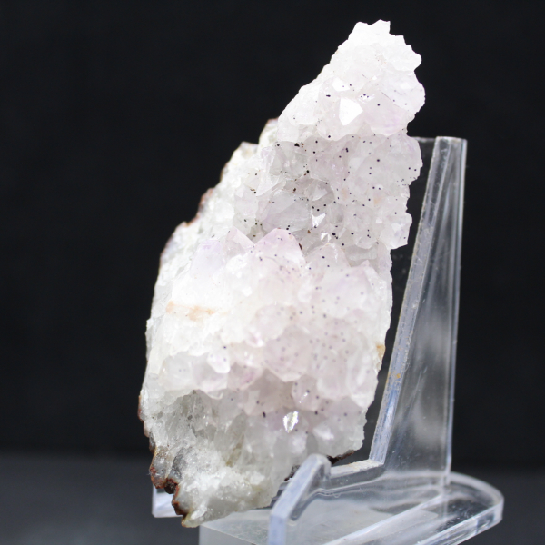 Kwartsdrusen met goethietinsluitingen, ruwe steen 130 g