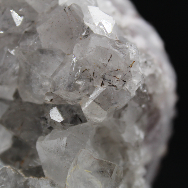 Kwartsgeode met goethietinsluitingen, Marokkaans mineraalgesteente