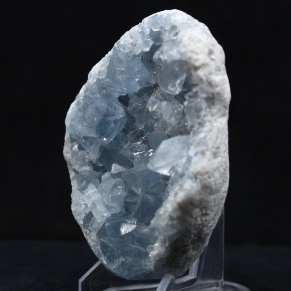 Blauwe celestiet: Malagassisch mineralogisch exemplaar
