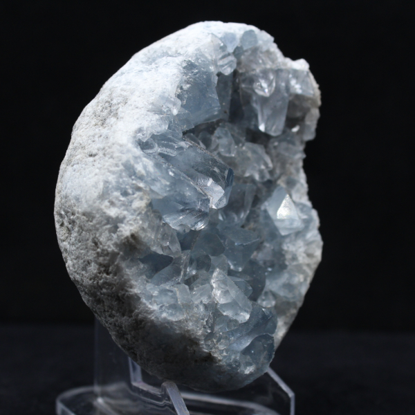 Blauwe celestiet: Malagassisch mineralogisch exemplaar