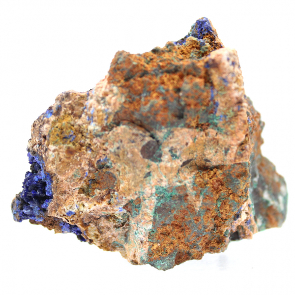 Malachiet en azuriet duo op matrix