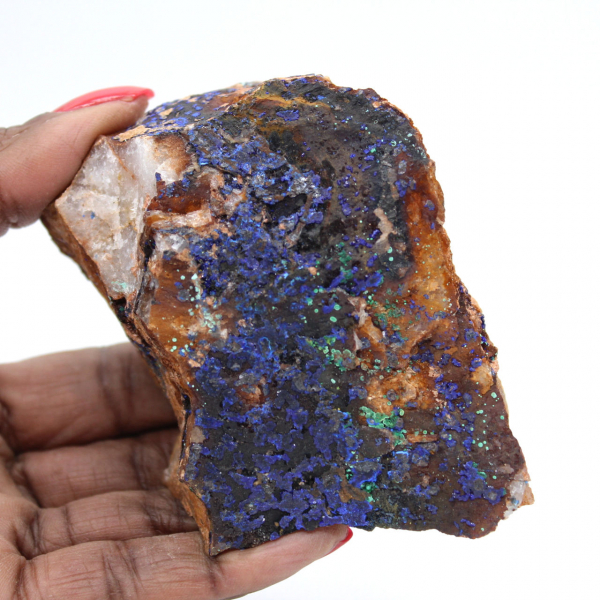 Malachiet-Azurietkristallen Marokko