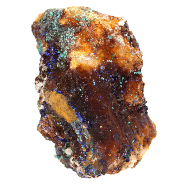 Natuurlijk duo van azuriet en malachiet